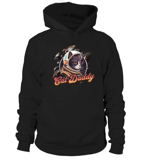 Astrocat Retro graphic Cat Daddy Vintage Eighties Hoodie Unisex