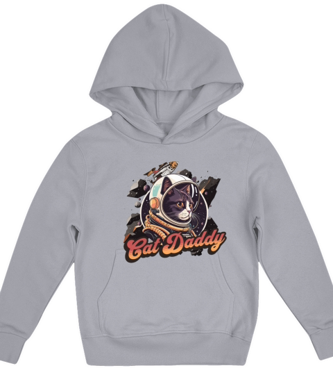 Astrocat Retro graphic Cat Daddy Vintage Eighties Kids Hoodie