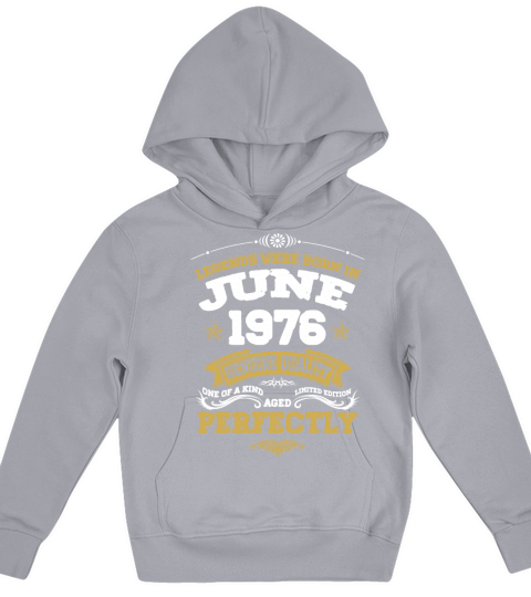 Vintage Aged To Perfection June 1976 Kids Hoodie