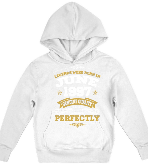 Vintage Aged To Perfection June 1997 Kids Hoodie