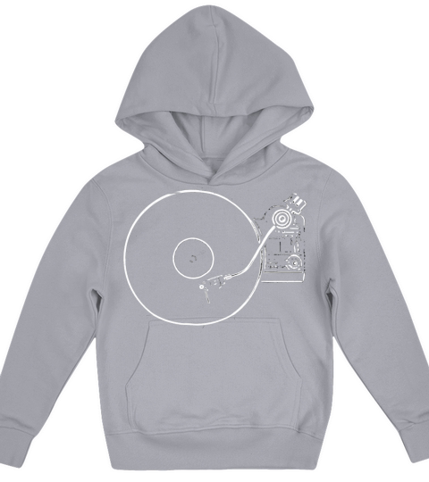 Vinyl Record Player etch Drawing Kids Hoodie