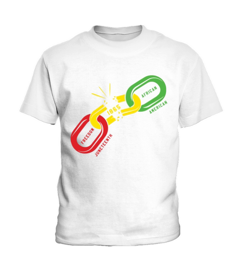 Freedom Chain Celebrate Juneteenth Black History Kids T-Shirt