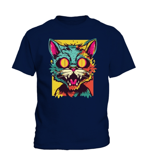 Horror Scary Zombie cat2 Kids T-Shirt