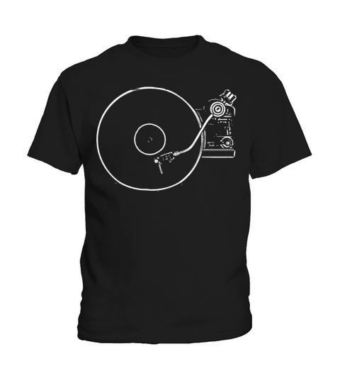 Vinyl Record Player etch Drawing Kids T-Shirt