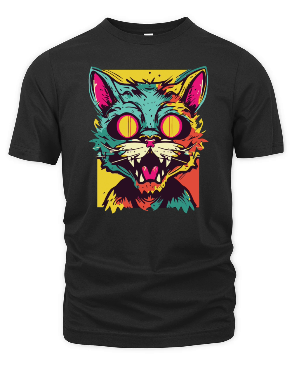 Horror Scary Zombie cat2 Organic Unisex T-shirt