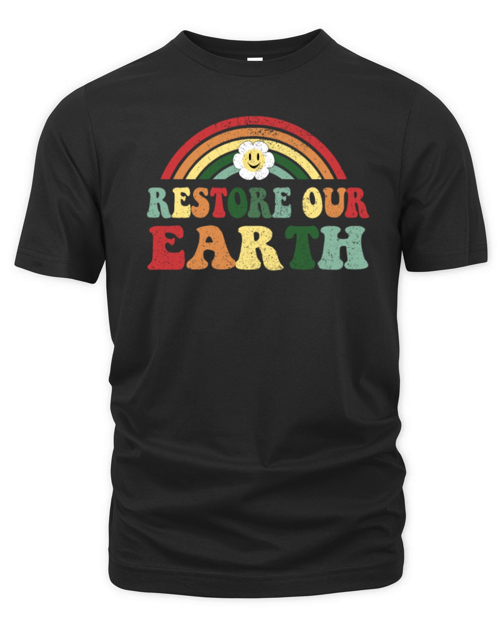 Vintage Design Restore Our Earth - Earth Day Organic Unisex T-shirt