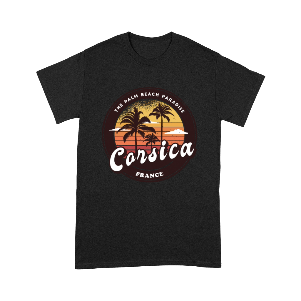 Corsica France palm trees vintage design Premium T-shirt