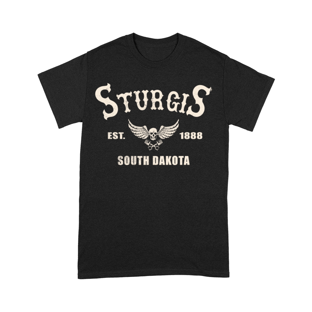 Distressed South Dakota Motorcycle Biker Ride Premium T-shirt