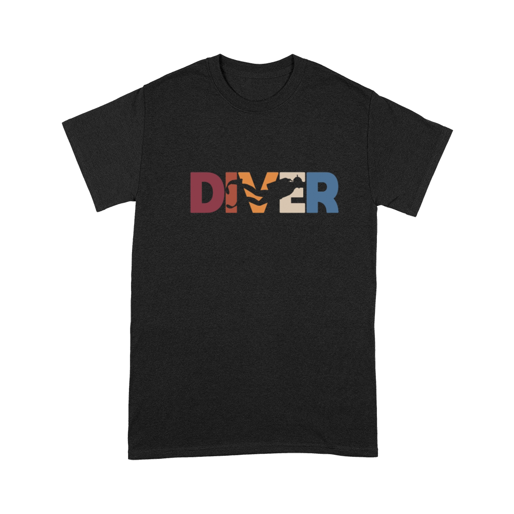 Vintage Diver Scuba Diving Dive Underwater Sea Premium T-shirt