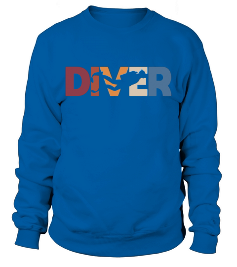 Vintage Diver Scuba Diving Dive Underwater Sea Sweatshirt Unisex