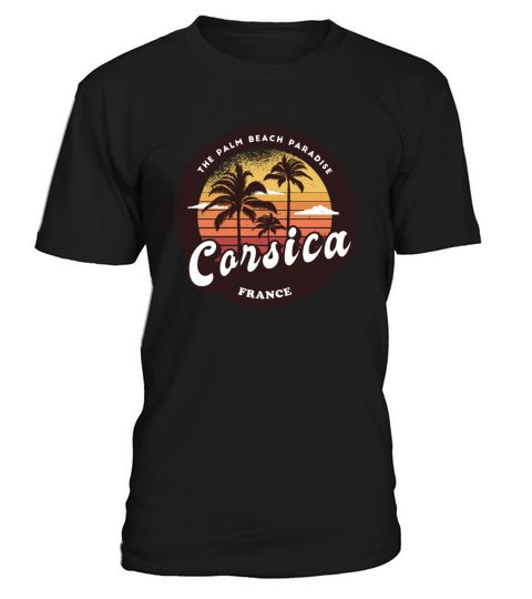 Corsica France palm trees vintage design T-Shirt Unisex