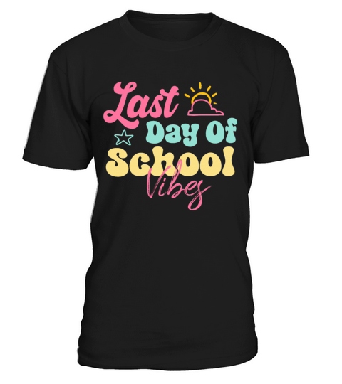 Retro Vintage Teacher kids Last Day Of School Vibe T-Shirt Unisex