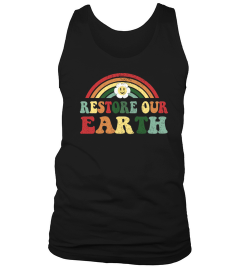 Vintage Design Restore Our Earth - Earth Day Tank Top Unisex