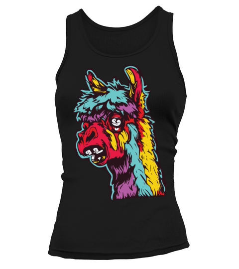 Horror Scary Zombie Alpaca Tank top Woman