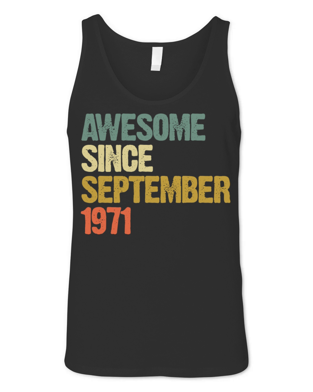 Awesome Since September 1971 Retro Vintage Gift Unisex Jersey Tank