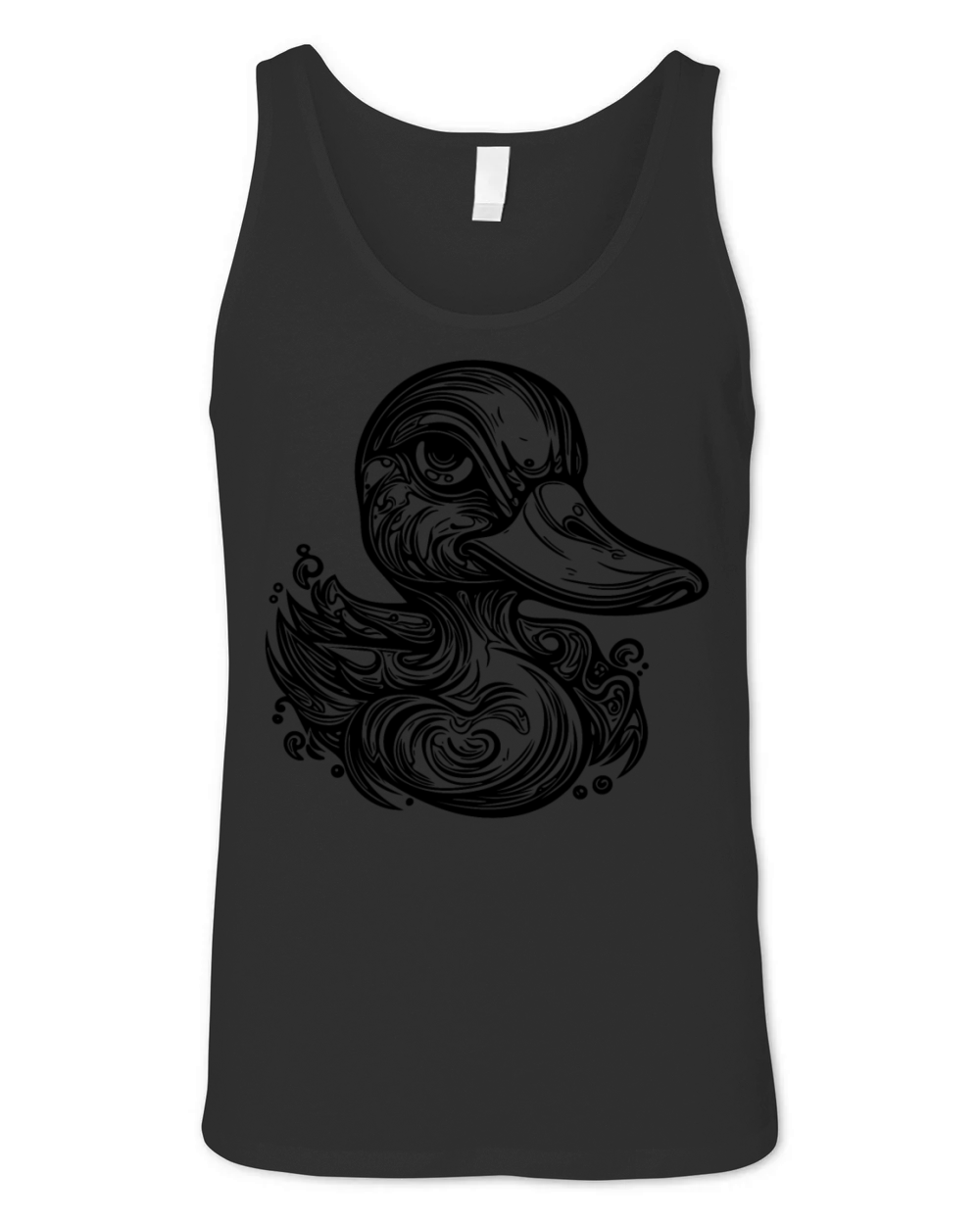 Cute Little Vintage Duck With Huge Beak Unisex Jersey Tank