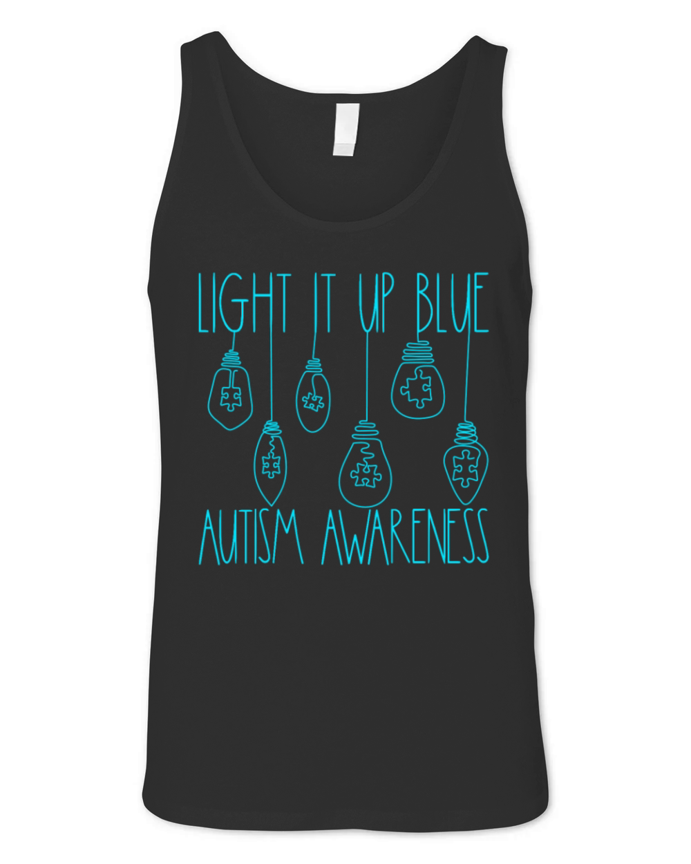 Light It Up Blue Autism Awareness Light It Up Blue Unisex Jersey Tank