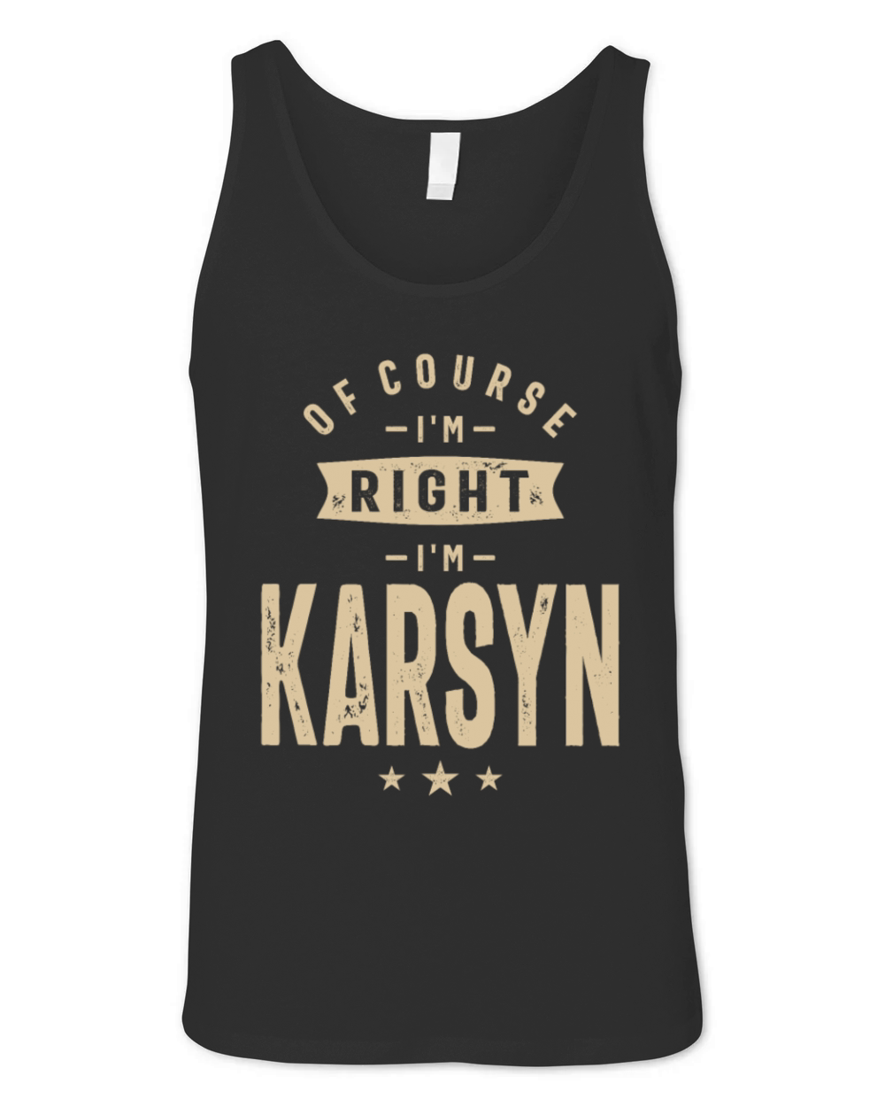 Of Course Im Right Im Karsyn Unisex Jersey Tank