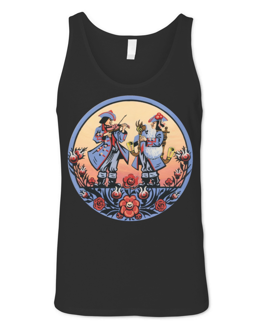 Sorbian wendish folklore - musicians Unisex Jersey Tank