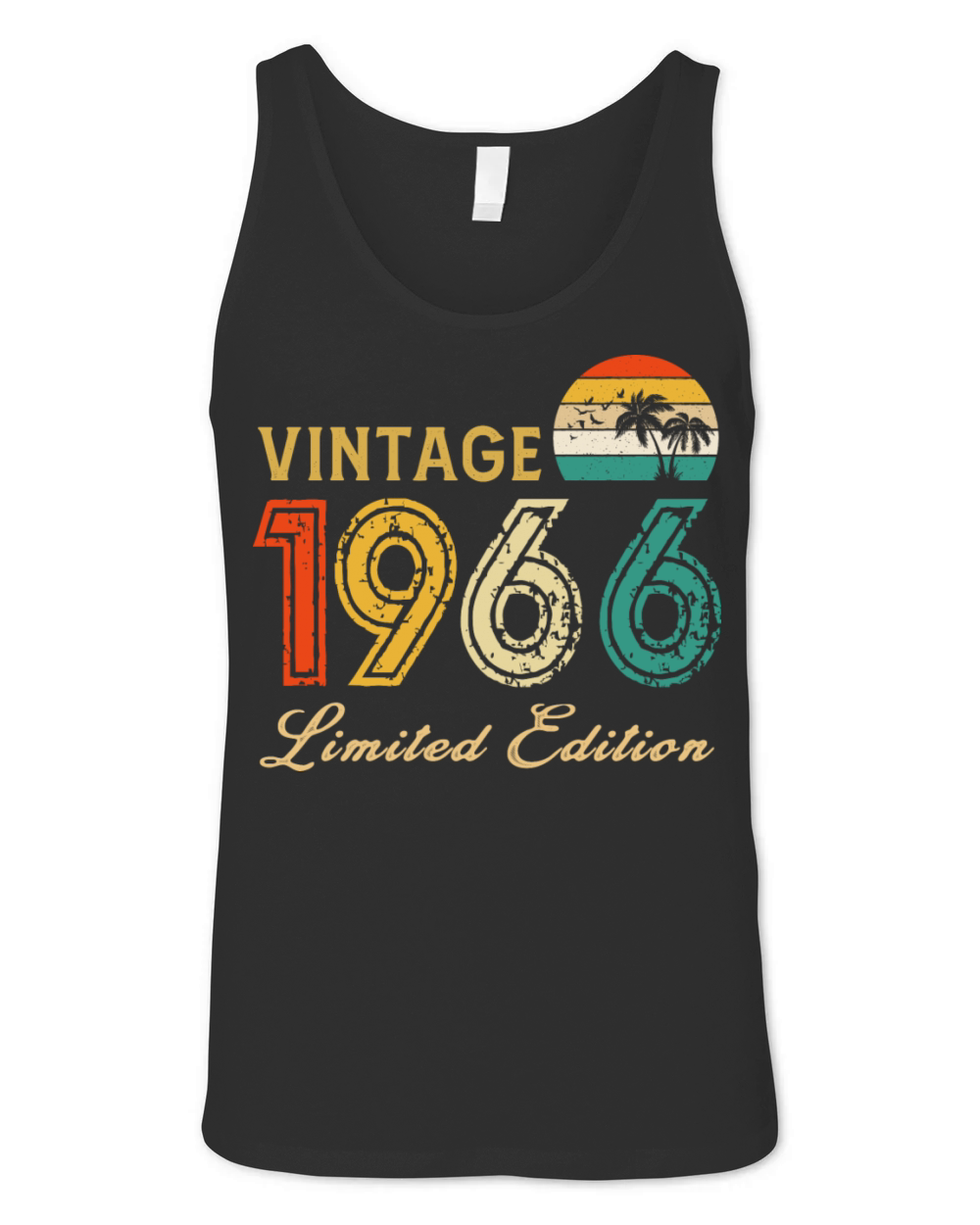 Vintage 1966 Limited Edition Made In 1966 Birthday Unisex Jersey Tank