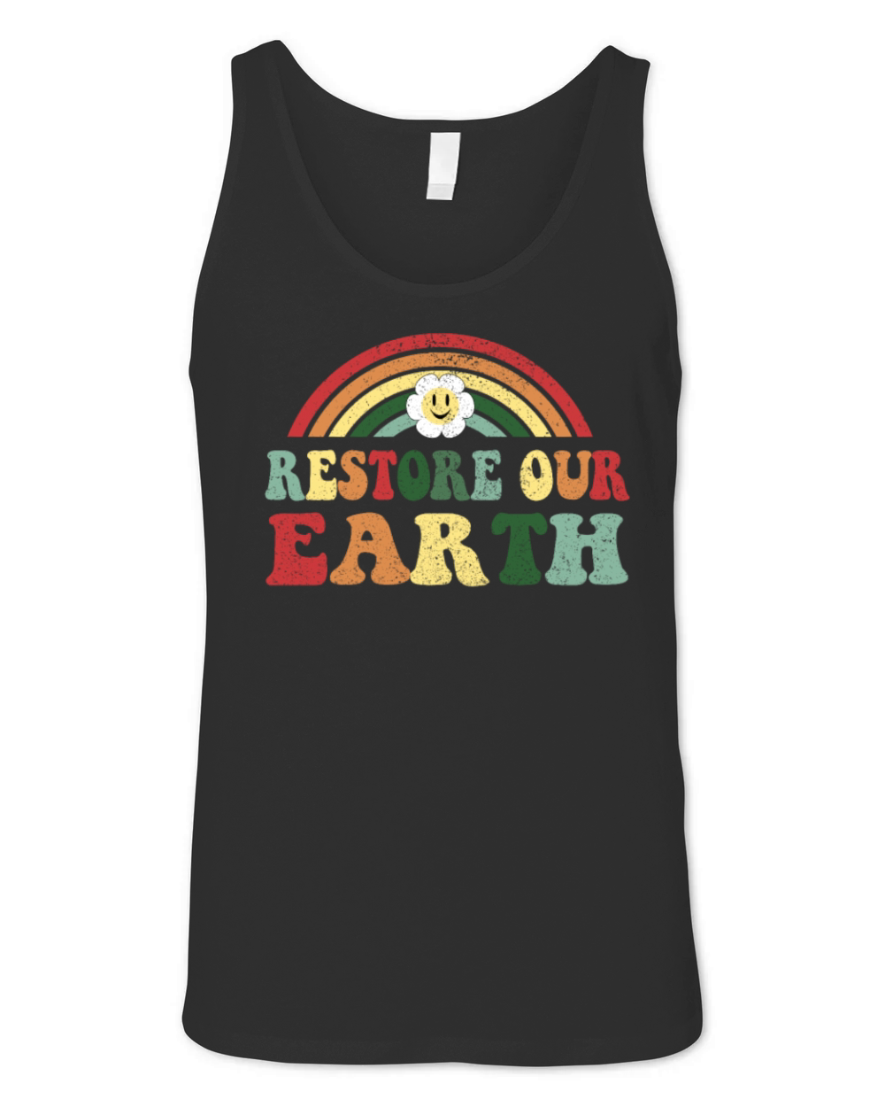 Vintage Design Restore Our Earth - Earth Day Unisex Jersey Tank