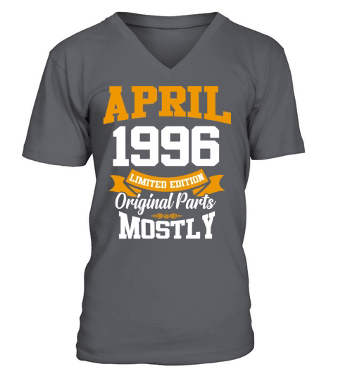 April 1996 Vintage Birthday Present V-Neck T-shirt