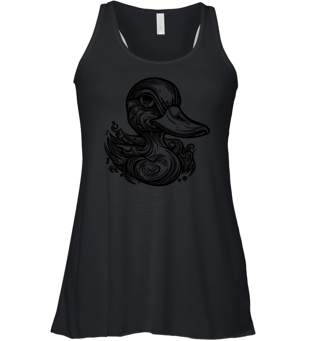 Cute Little Vintage Duck With Huge Beak Women's Flowy Tank Top