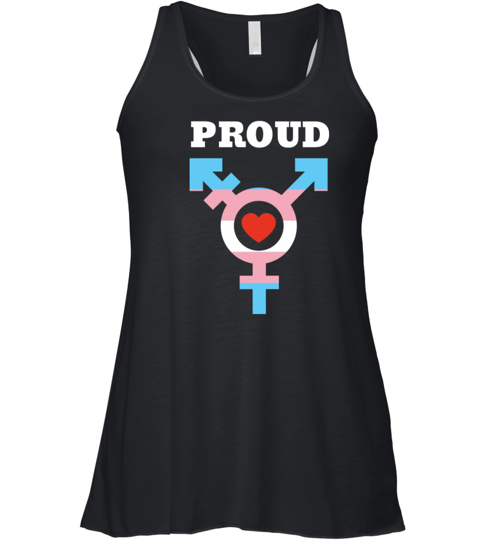 Transgender Proud Heart Women's Flowy Tank Top