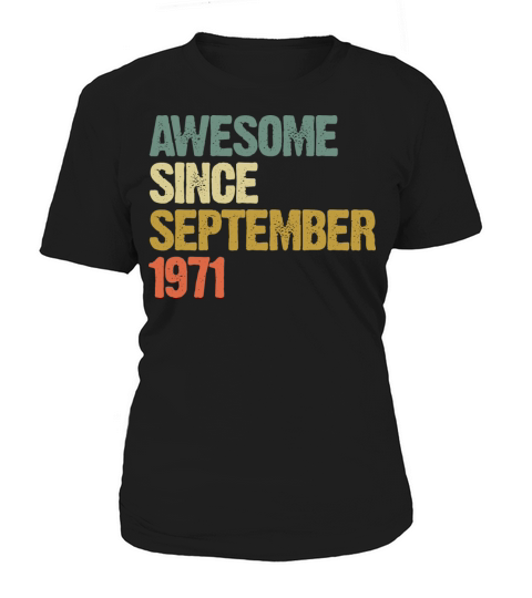 Awesome Since September 1971 Retro Vintage Gift Women's T-Shirt