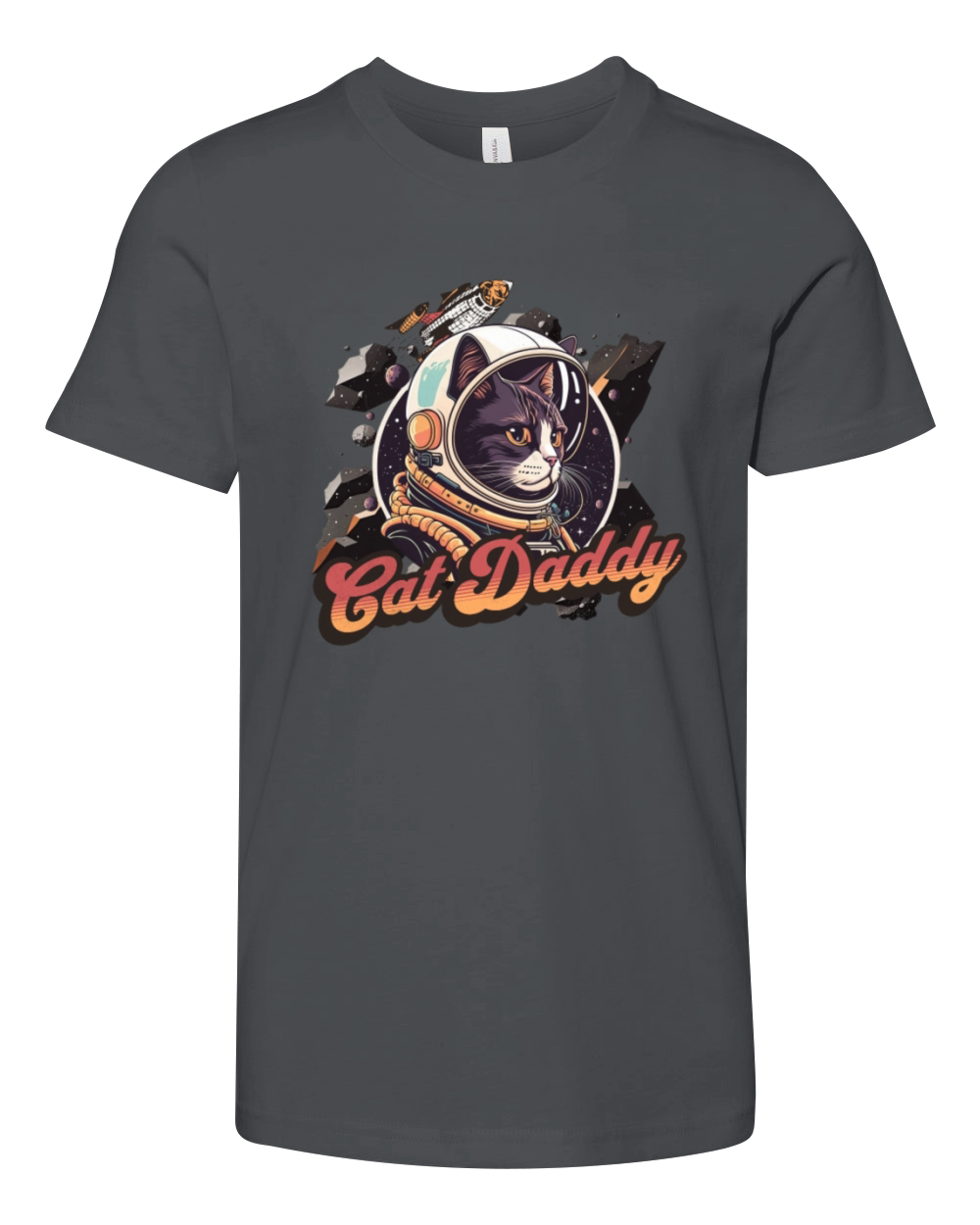 Astrocat Retro graphic Cat Daddy Vintage Eighties Youth Unisex Jersey Tee