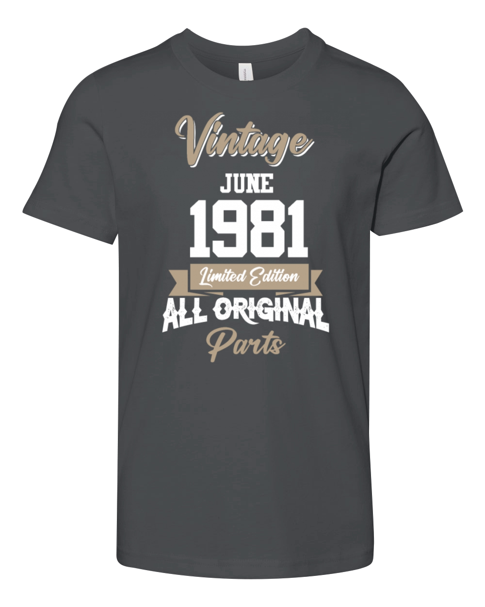 June 1968 Vintage Birthday Present Youth Unisex Jersey Tee