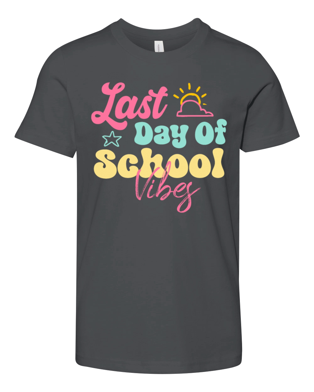 Retro Vintage Teacher kids Last Day Of School Vibe Youth Unisex Jersey Tee