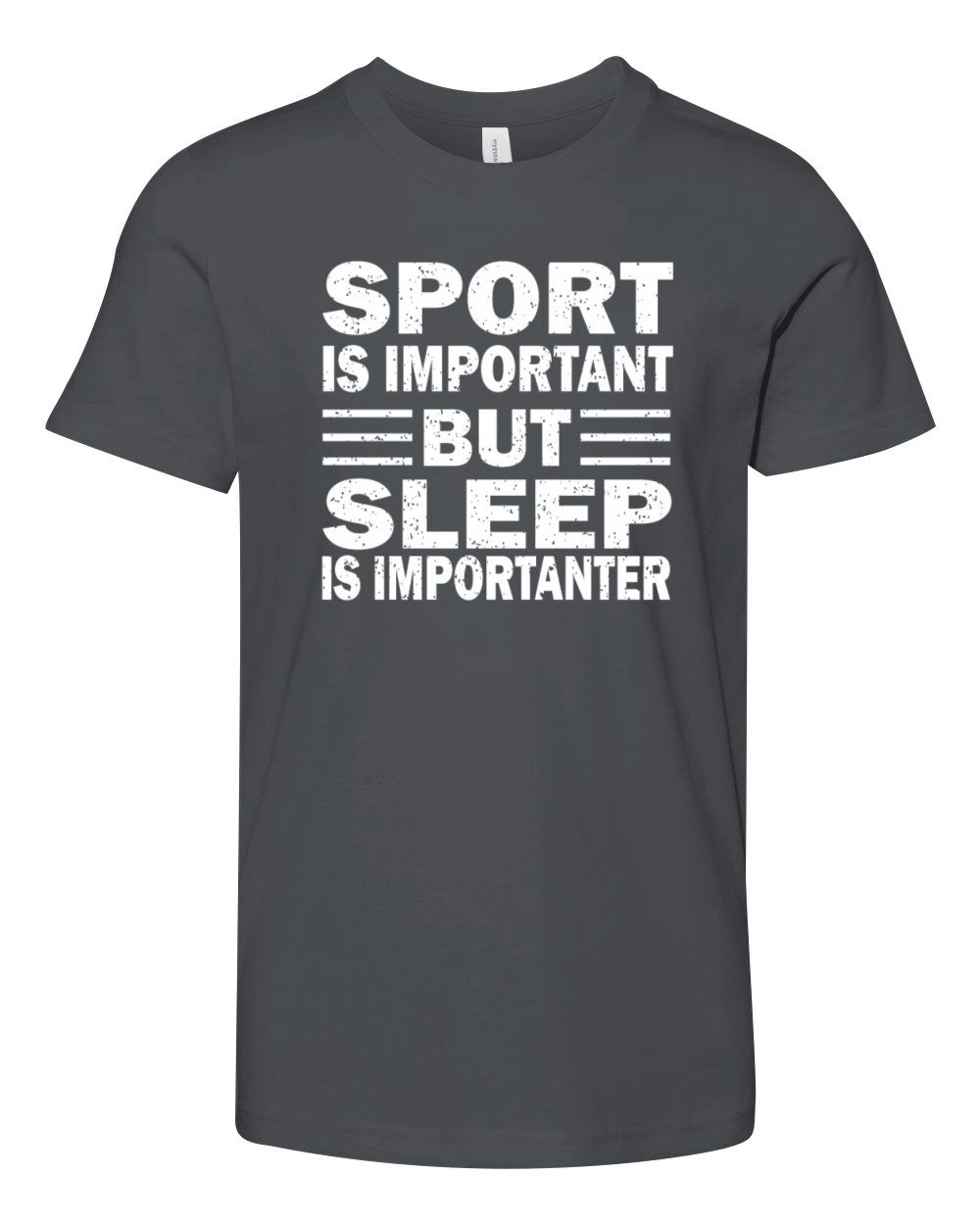Sport is Important But Sleep is Importanter Youth Unisex Jersey Tee