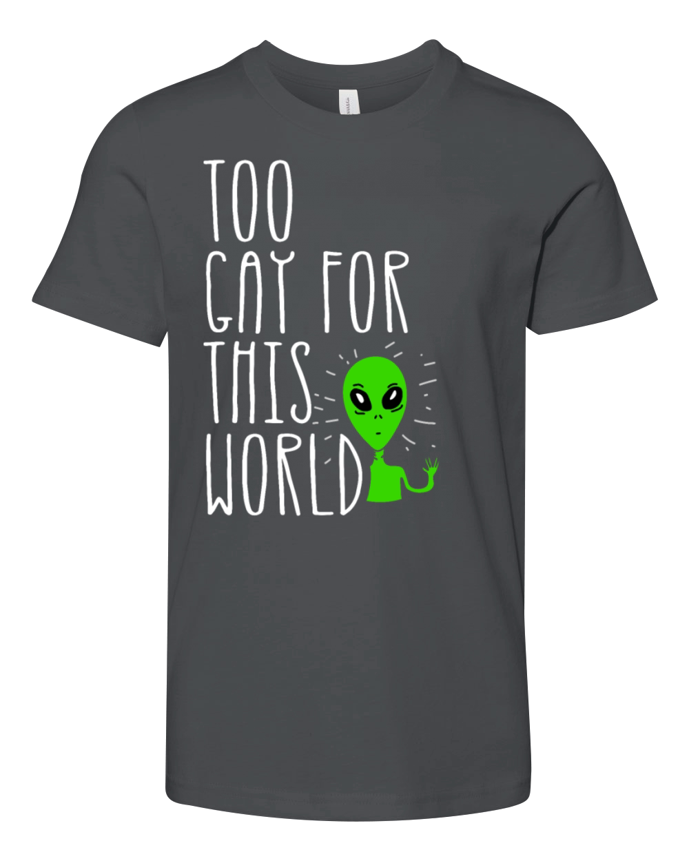 Too Gay For This World Gay Pride Parade LGBTQ Youth Unisex Jersey Tee