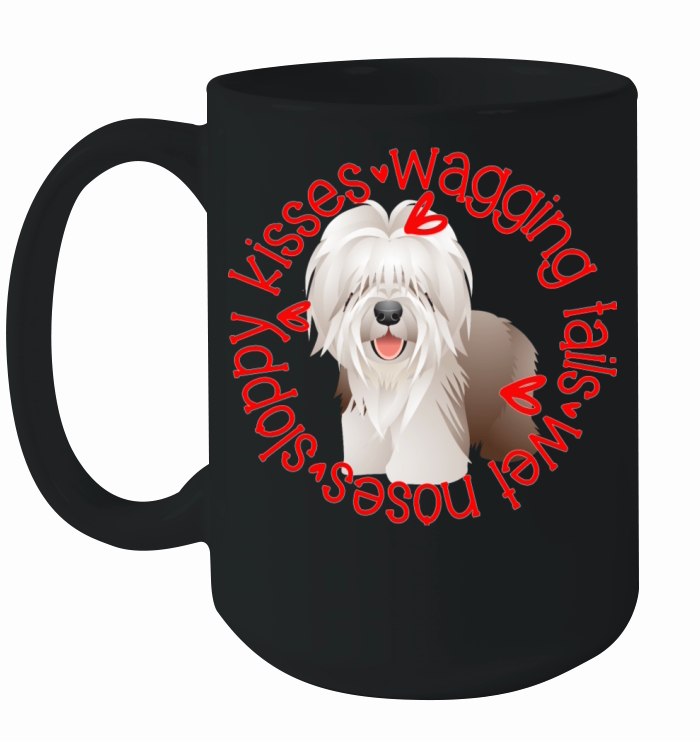 Cute Bearded Collie sloppy kisses Ceramic Mug