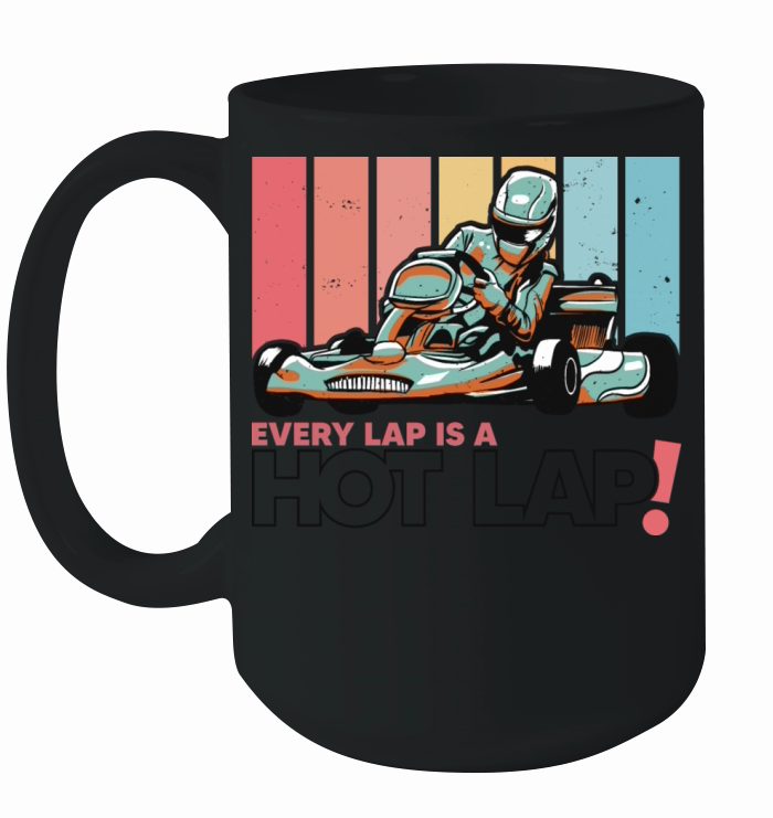 Every Lap is a Hot Lap Vintage Retro Go Kart Ceramic Mug