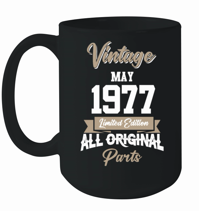 May 1977 Vintage Birthday Present Ceramic Mug