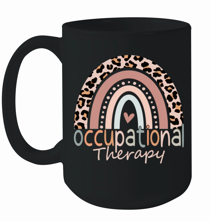 Occupational Therapy Leopard Rainbow Ot Assistant Ceramic Mug