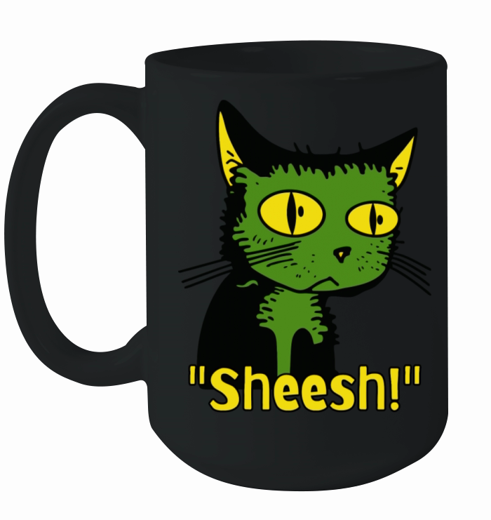Sheesh Boredom Vintage Cartoon Cat Ceramic Mug