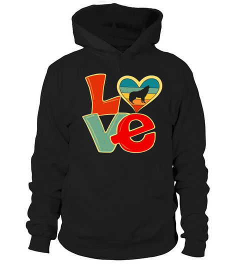 Distressed Vintage Wolf Lover Zookeeper Valentines Hoodie Unisex