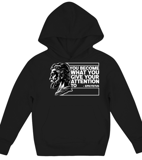 Epictetus Stoic Philosophy Quotes Inspiring Stoici Kids Hoodie