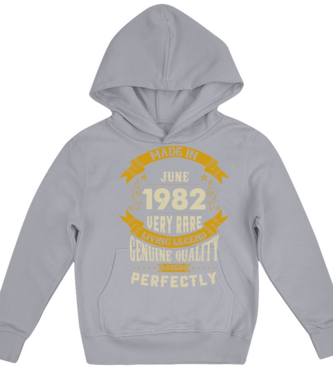June 1982 Vintage Birthday Present Kids Hoodie