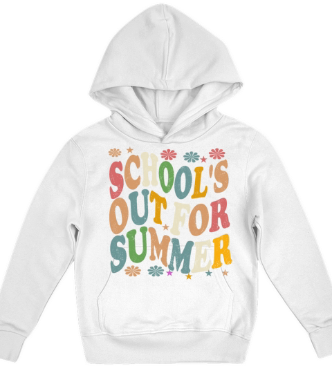 Last Day Of School Vintage Schools Out For Summer Kids Hoodie