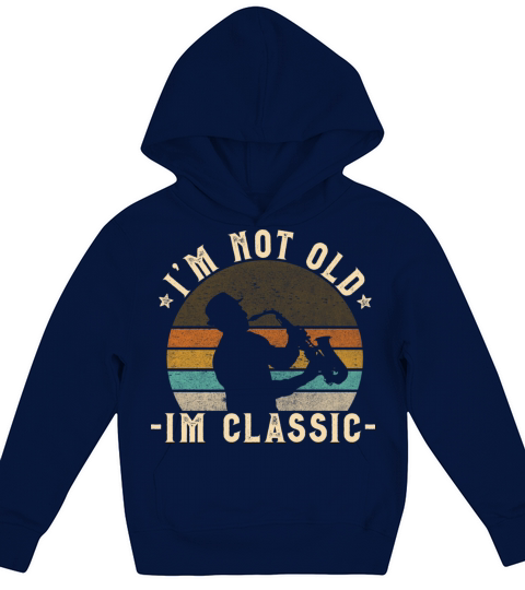 Retro Saxophone Vintage Look With Funny Quote Kids Hoodie