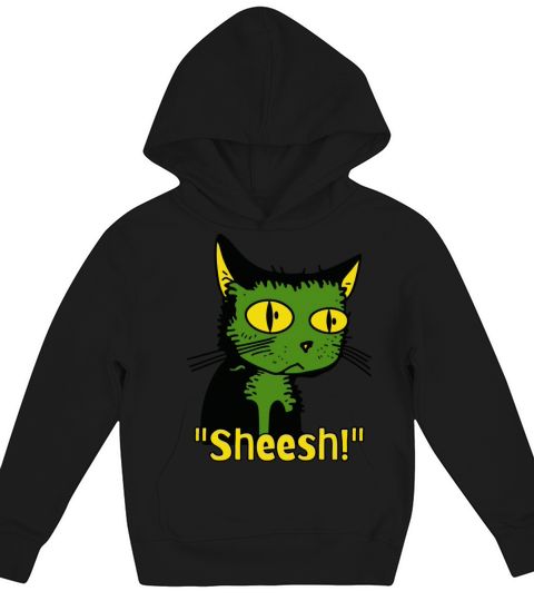 Sheesh Boredom Vintage Cartoon Cat Kids Hoodie