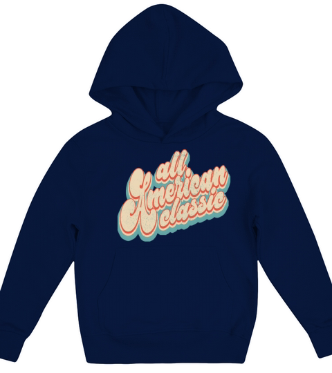 Vintage All American Patriotic 4th of July Kids Hoodie