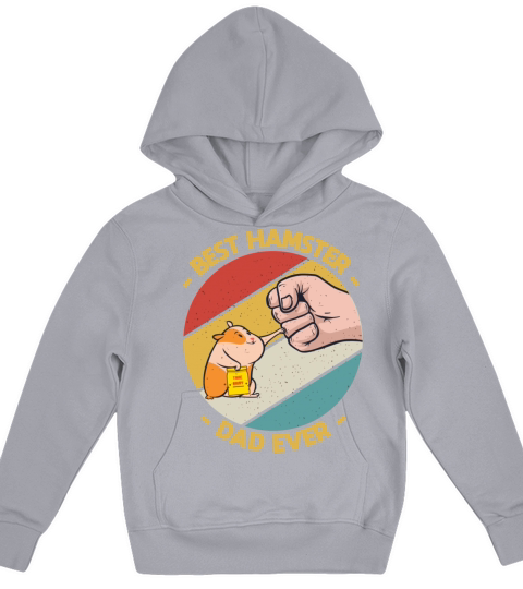 Vintage Best Hamster Dad Ever Lover Kids Hoodie