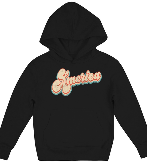 Vintage Classic America Patriotic 4th of July Kids Hoodie