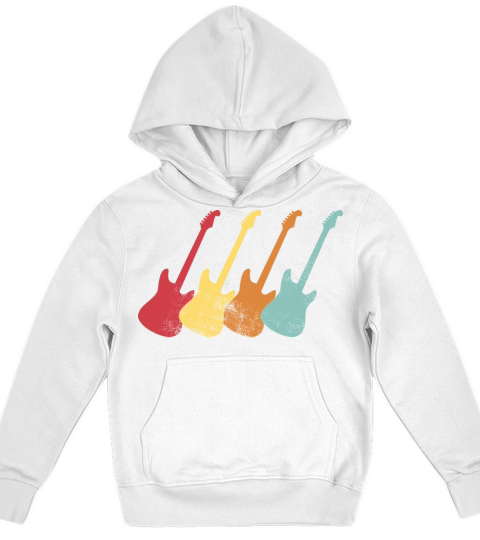 Vintage Guitar Quartet Kids Hoodie
