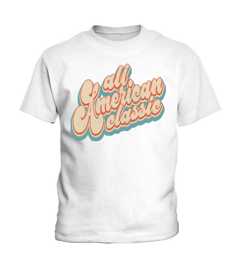 Vintage All American Patriotic 4th of July Kids T-Shirt